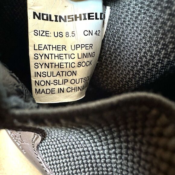 NolinShield Mens 8.5 Brown Leather Chelsea Boots Slip Resistant Ankle EU 42 - Picture 5 of 11